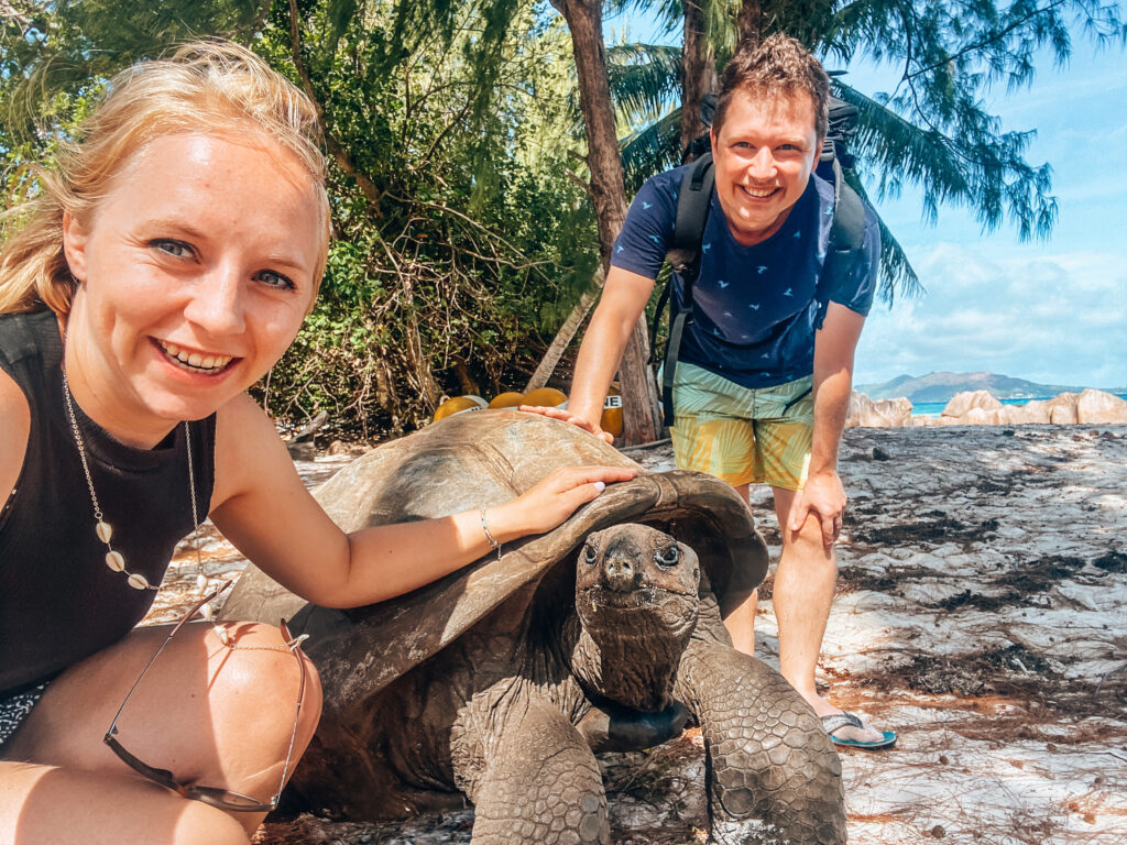 Curieuse Island reuze schildpad Seychellen